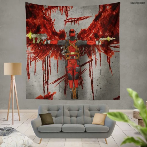 Deadpool Comic Maverick Wall Tapestry