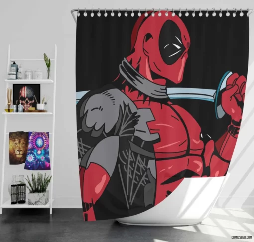 Deadpool Comics Super Villain Shower Curtain