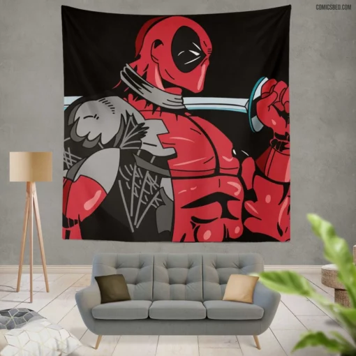 Deadpool Comics Super Villain Wall Tapestry