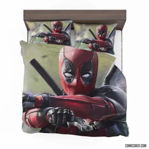 Deadpool Dual Pistols Marvel Spectacle Comic Bedding Set 1