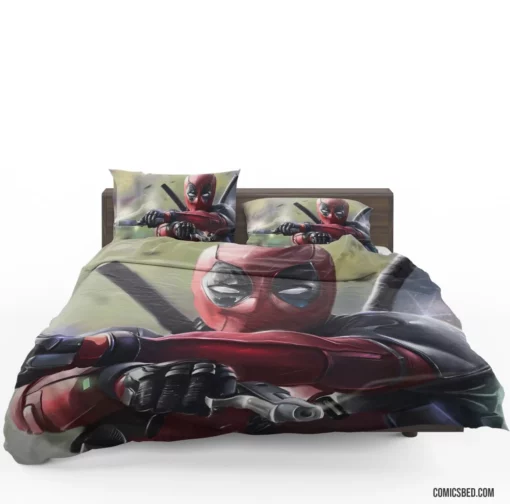 Deadpool Dual Pistols Marvel Spectacle Comic Bedding Set