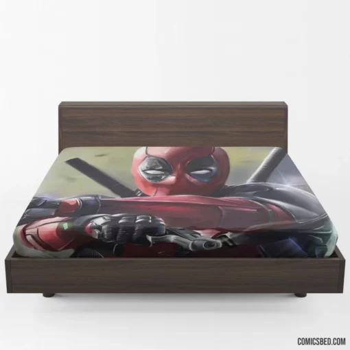 Deadpool Dual Pistols Marvel Spectacle Comic Fitted Sheet