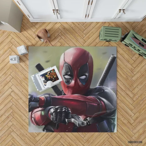 Deadpool Dual Pistols Marvel Spectacle Comic Rug