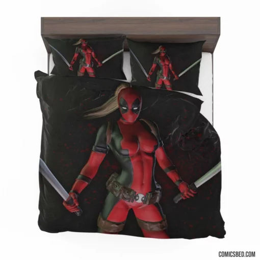 Deadpool Femme Fatale Lady Chronicles Comic Bedding Set 1