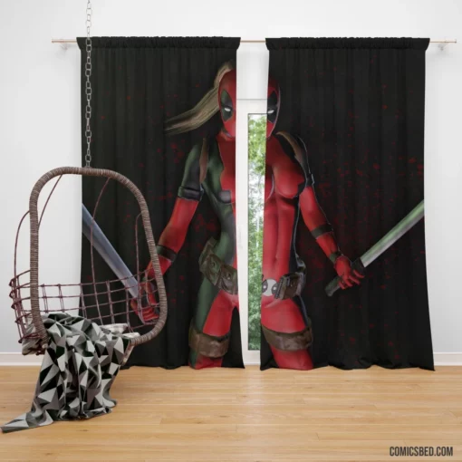 Deadpool Femme Fatale Lady Chronicles Comic Curtain