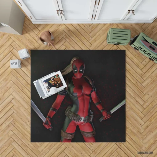 Deadpool Femme Fatale Lady Chronicles Comic Rug