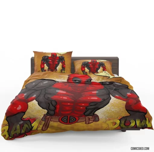 Deadpool Fourth Wall Breaker Comic Bedding Set