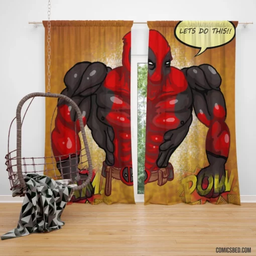 Deadpool Fourth Wall Breaker Comic Curtain