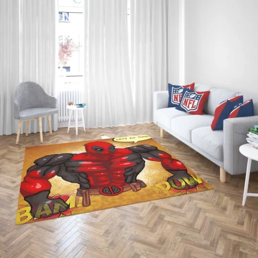 Deadpool Fourth Wall Breaker Comic Rug 2