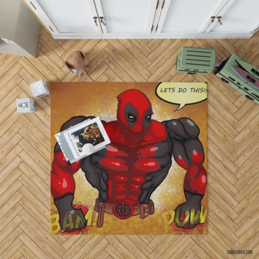 Deadpool Fourth Wall Breaker Comic Rug