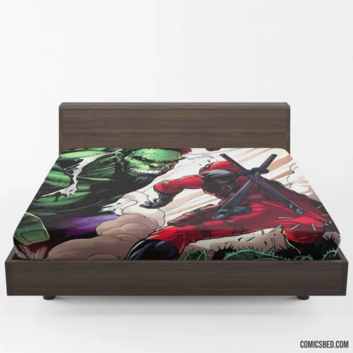 Deadpool & Hulk Chaotic Duo Comic Fitted Sheet