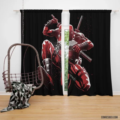 Deadpool Marvel Chaotic Mercenary Comic Curtain