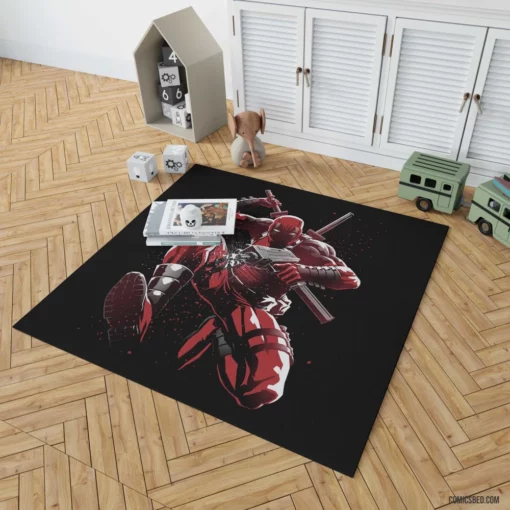 Deadpool Marvel Chaotic Mercenary Comic Rug 1