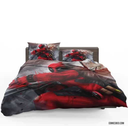 Deadpool Marvel Humorous Merc Comic Bedding Set