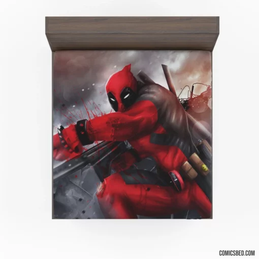 Deadpool Marvel Humorous Merc Comic Fitted Sheet 1