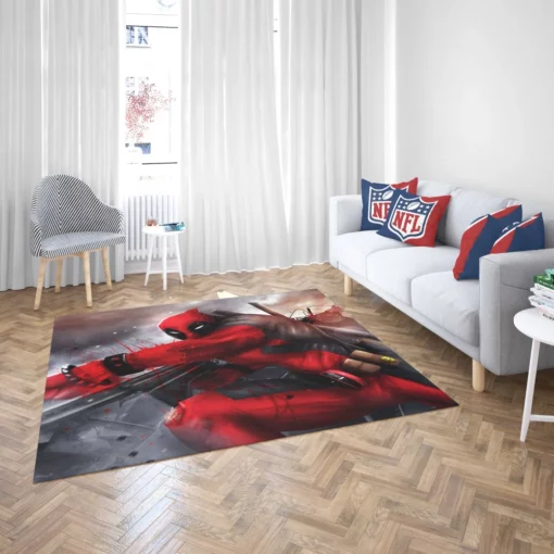 Deadpool Marvel Humorous Merc Comic Rug 2