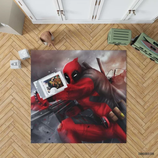 Deadpool Marvel Humorous Merc Comic Rug