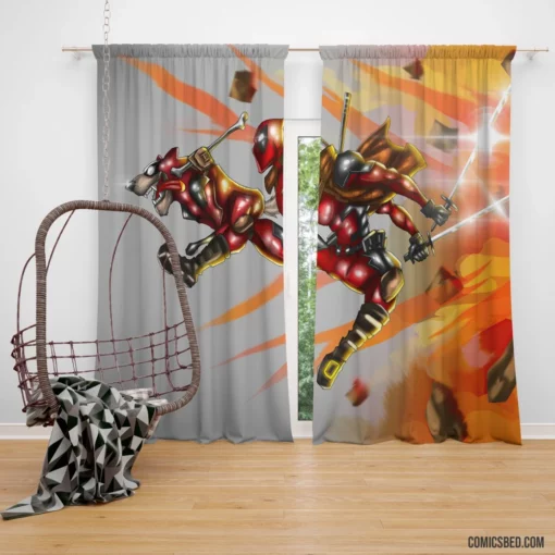 Deadpool Marvel Merc with Attitude Comic Curtain