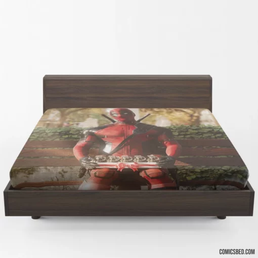 Deadpool Marvel Mercenary Heart Comic Fitted Sheet