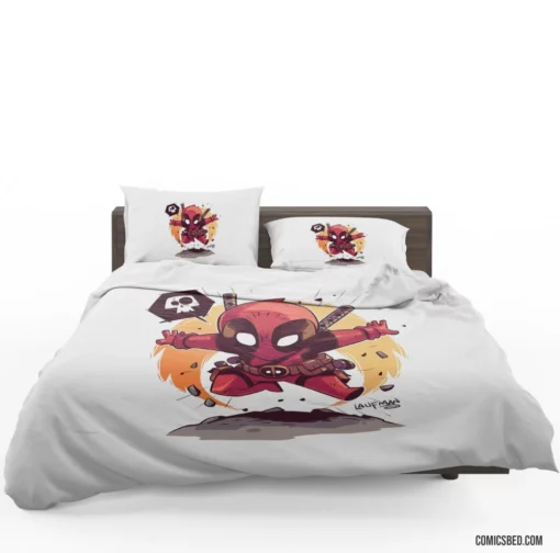 Deadpool Marvel Mercenary Path Comic Bedding Set