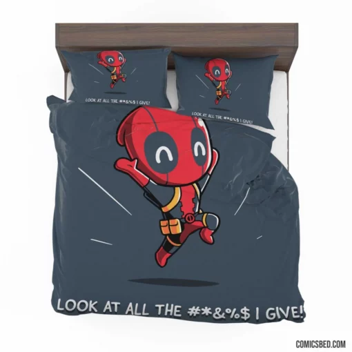 Deadpool Marvel Mercenary Pursuit Comic Bedding Set 1