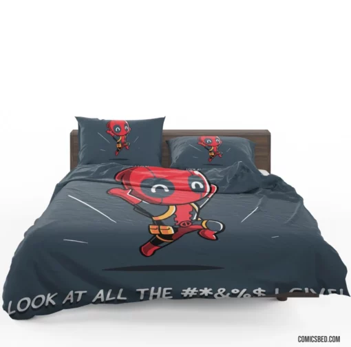 Deadpool Marvel Mercenary Pursuit Comic Bedding Set