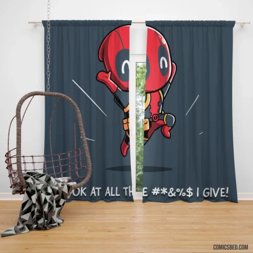 Deadpool Marvel Mercenary Pursuit Comic Curtain