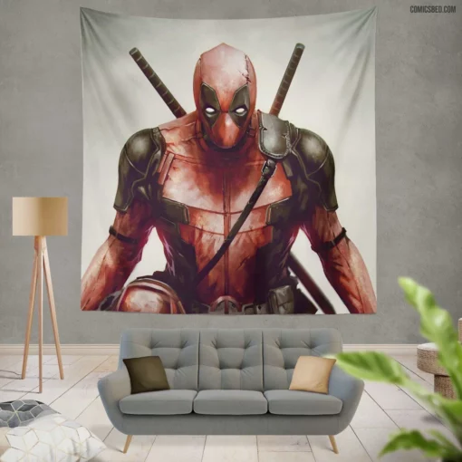 Deadpool Marvel Spirited Merc Comic Wall Tapestry