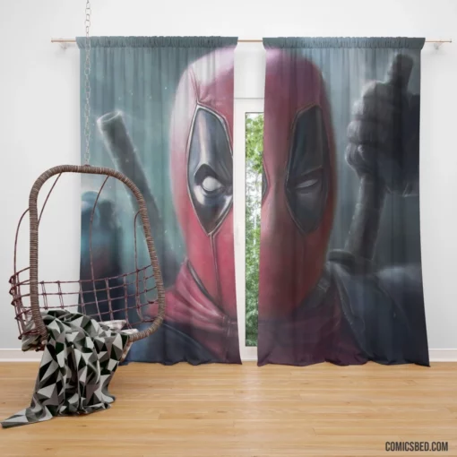 Deadpool Marvel Unconventional Mercenary Comic Curtain