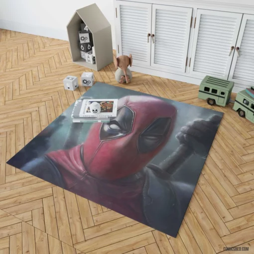 Deadpool Marvel Unconventional Mercenary Comic Rug 1