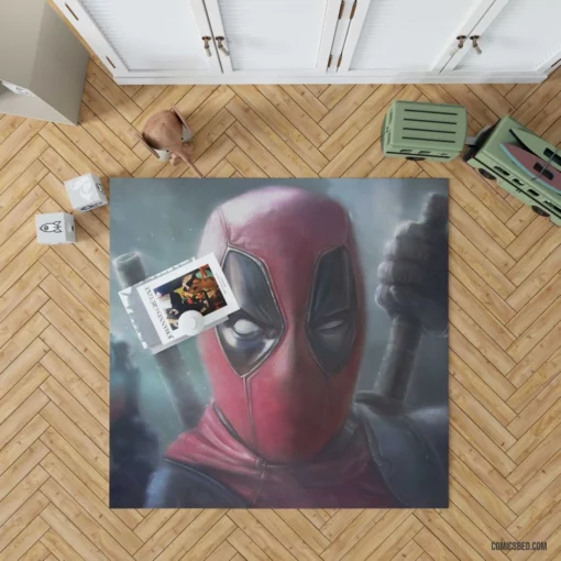 Deadpool Marvel Unconventional Mercenary Comic Rug