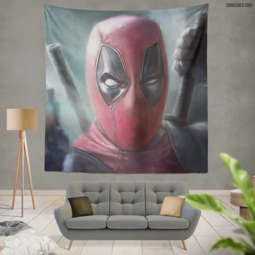 Deadpool Marvel Unconventional Mercenary Comic Wall Tapestry