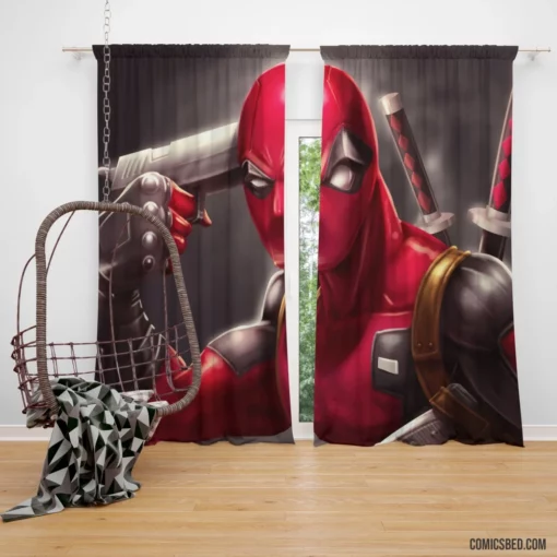 Deadpool Marvel Witty Respite Comic Curtain