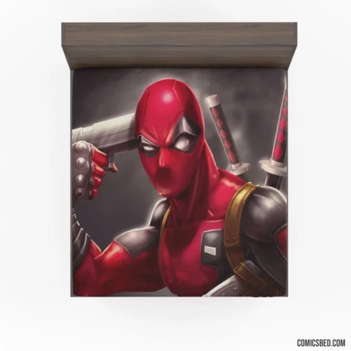 Deadpool Marvel Witty Respite Comic Fitted Sheet 1