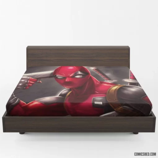 Deadpool Marvel Witty Respite Comic Fitted Sheet