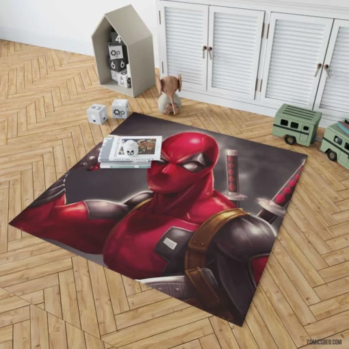 Deadpool Marvel Witty Respite Comic Rug 1