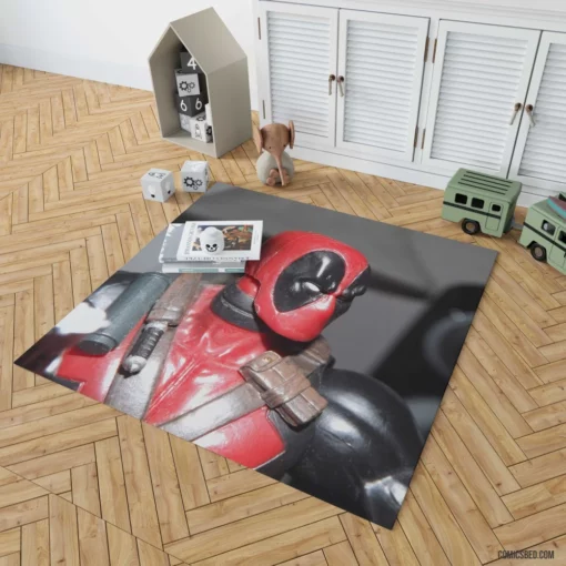 Deadpool Merc Antics Keep Going Comic Rug 1