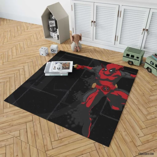 Deadpool Merc Chaotic Journey Comic Rug 1