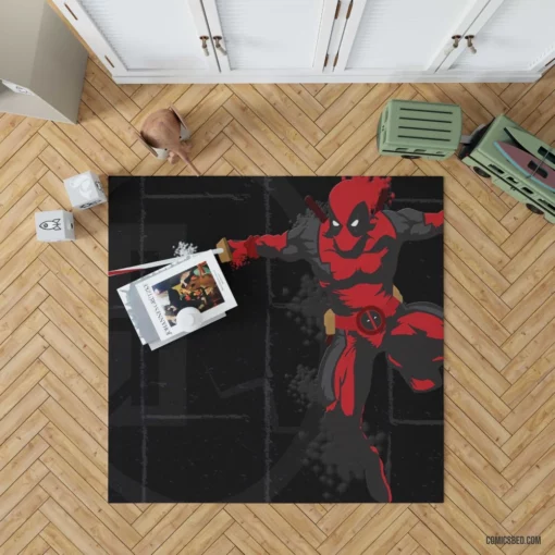 Deadpool Merc Chaotic Journey Comic Rug