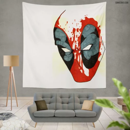 Deadpool Merc Hilarious Exploits Continue Comic Wall Tapestry