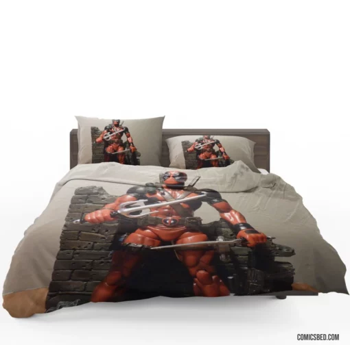 Deadpool Merc Humorous Antics Persist Comic Bedding Set