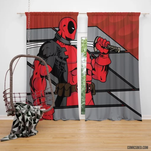 Deadpool Merc Unconventional Laughs Comic Curtain