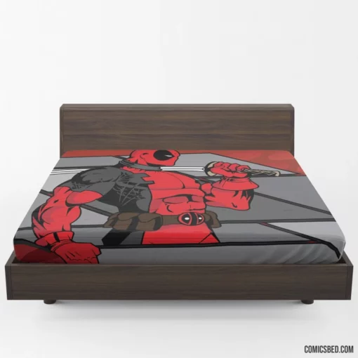 Deadpool Merc Unconventional Laughs Comic Fitted Sheet