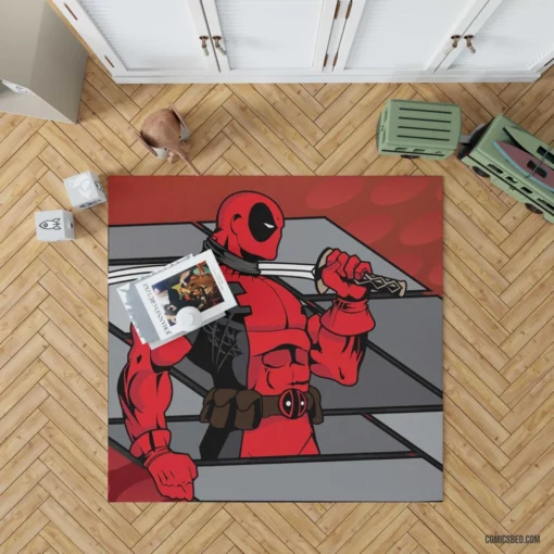 Deadpool Merc Unconventional Laughs Comic Rug