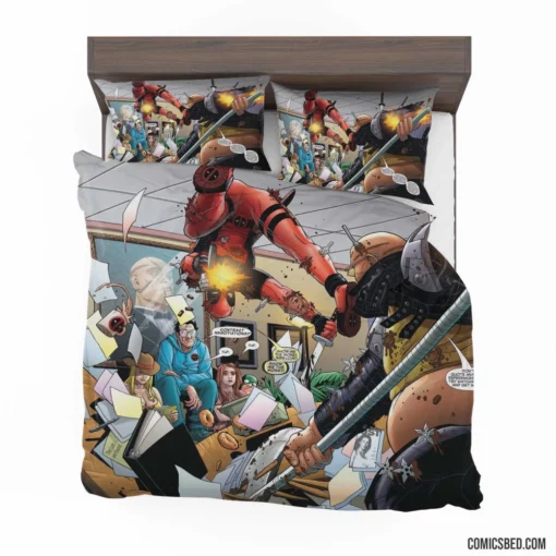 Deadpool Merc With Attitude Comic Bedding Set 1