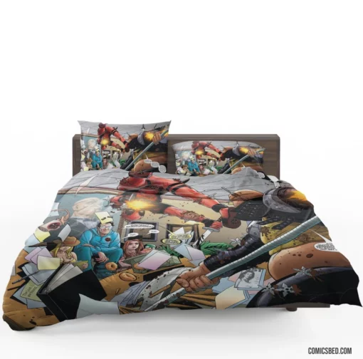 Deadpool Merc With Attitude Comic Bedding Set