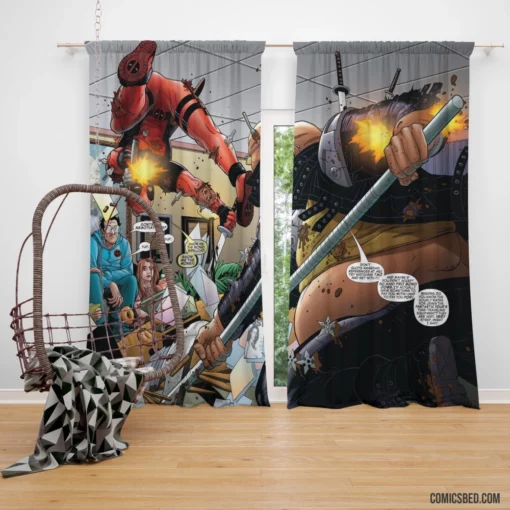 Deadpool Merc With Attitude Comic Curtain