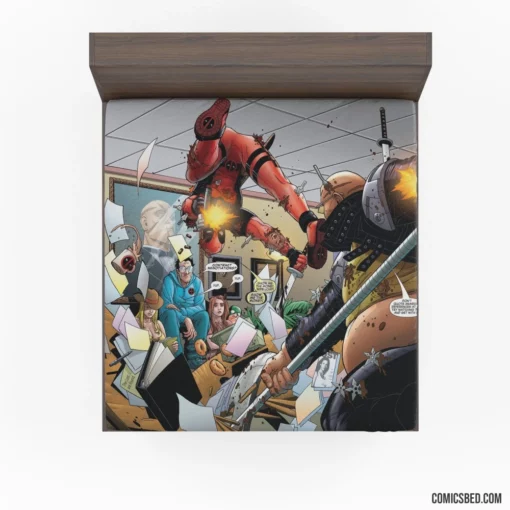 Deadpool Merc With Attitude Comic Fitted Sheet 1