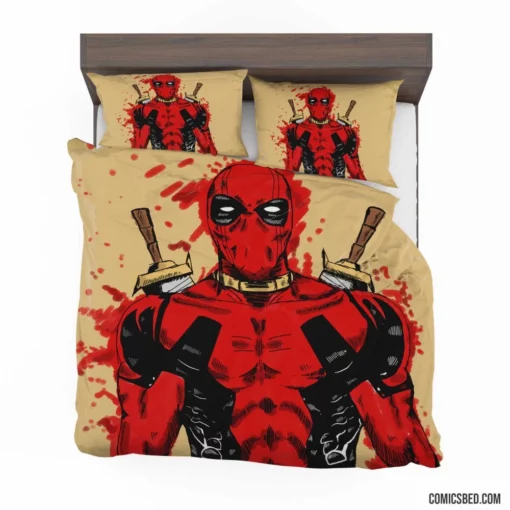 Deadpool Merc Witty Adventures Persist Comic Bedding Set 1