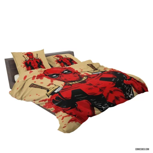 Deadpool Merc Witty Adventures Persist Comic Bedding Set 2